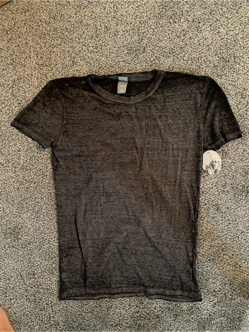 J. America Black Semi-Sheer Crew Tee